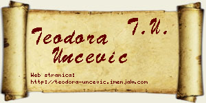 Teodora Unčević vizit kartica